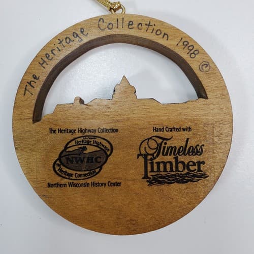 Vtg 1998 Handcrafted Heritage Collection Ornament 1889 Soo Line Depot Ashland - Thumbnail 3