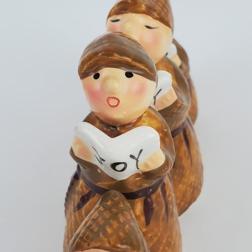 Vintage Department Dept. 56 Monks-A-Caroling Figurine 1980's Snow Village 50407 - Thumbnail 7