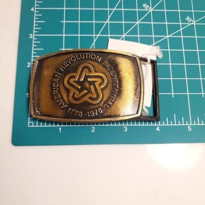 Vintage 1976 American Revolution Bicentennial Belt Buckle Perfect Lee Co. NY - Thumbnail 6