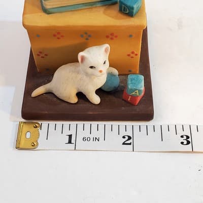Vtg 1987 Danbury Mint Porcelain Cute Cats Grin & Bear It Sculpture Collection - Thumbnail 9