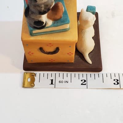 Vtg 1987 Danbury Mint Porcelain Cute Cats Grin & Bear It Sculpture Collection - Thumbnail 10