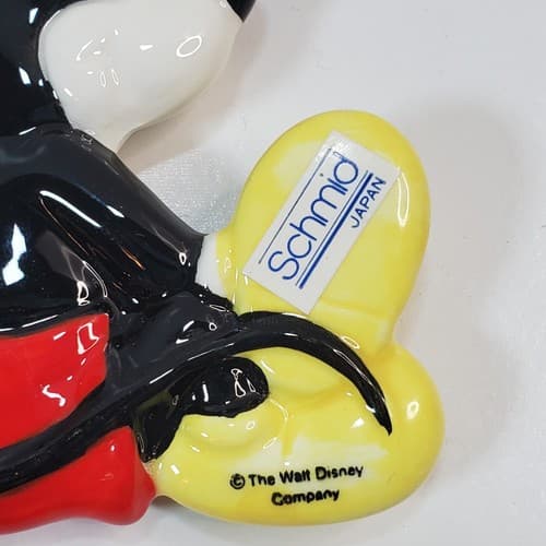 Vtg Walt Disney Company Schmid Sitting Mickey Mouse Porcelain Ceramic Ornament - Thumbnail 3