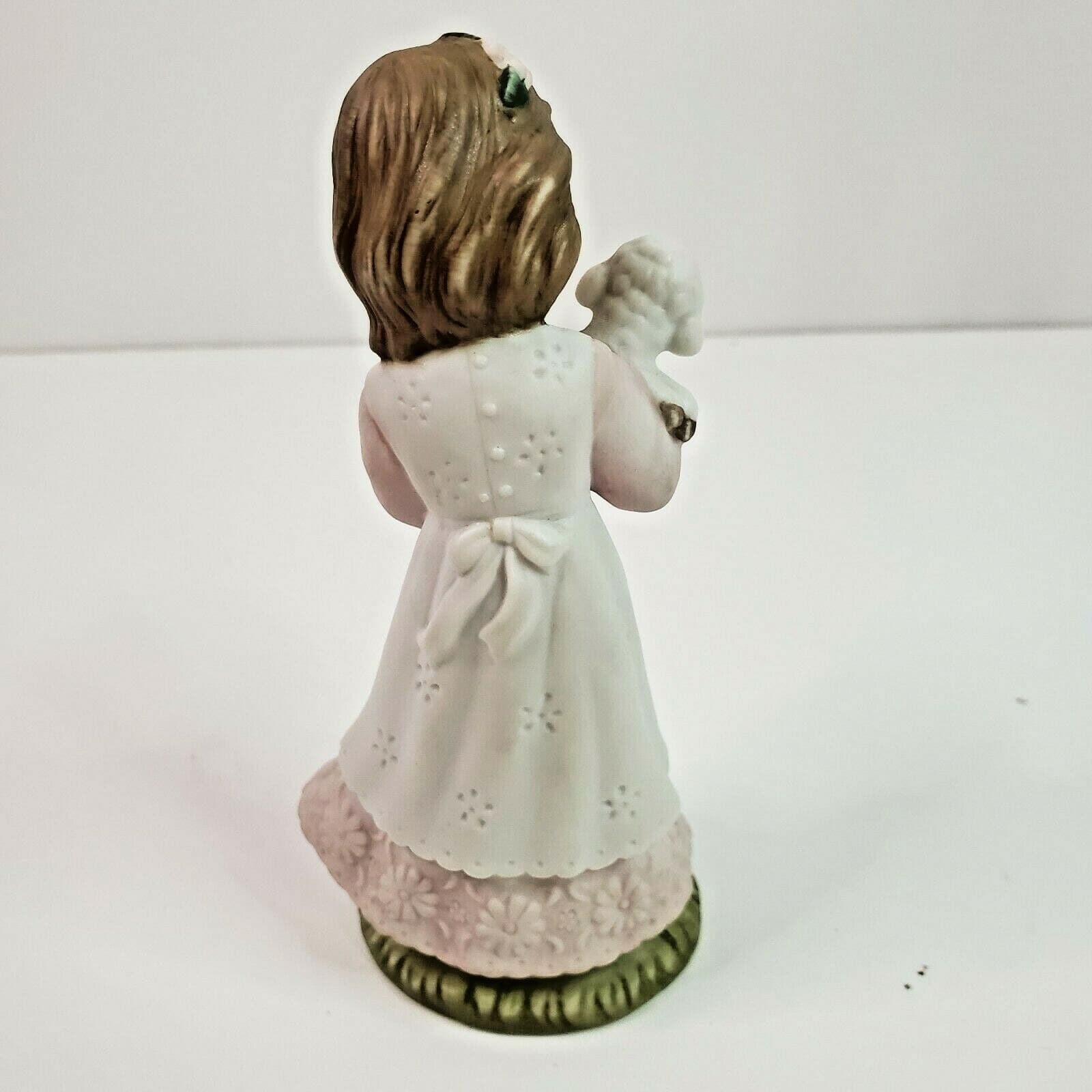Vintage Roman, Inc. Girl Holding Lamb Figurine Statue 1989 Religious Holy - Thumbnail 5