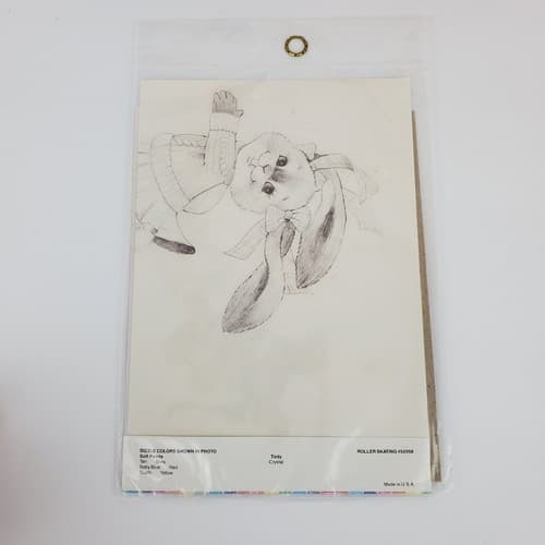 Vintage Dizzle Roller Skating Bunny Pre-Shaded Mini Iron-On Fashion Transfer USA - Thumbnail 7