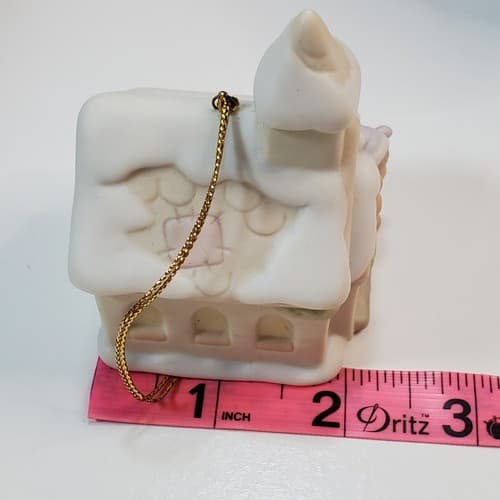 VIntage 1993 Precious Moments Sugar Town Chapel Porcelain Hanging Ornament - Thumbnail 10