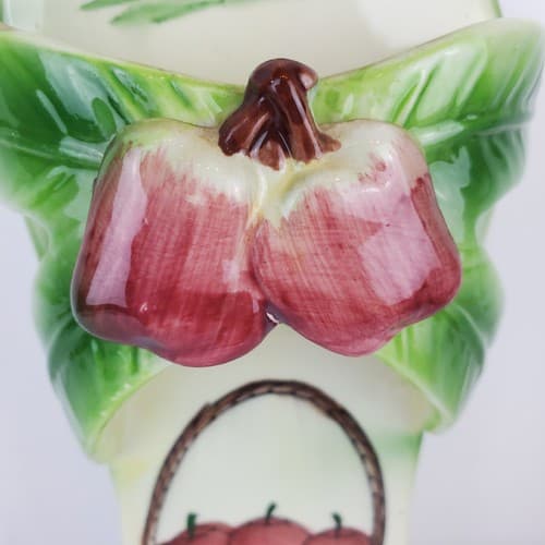 Ceramic Sandal Flip Flop Wall Hanging Decor Kitchen Garden Apples Basket 9" - Thumbnail 3