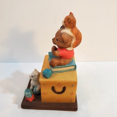 Vtg 1987 Danbury Mint Porcelain Cute Cats Grin & Bear It Sculpture Collection - Thumbnail 6