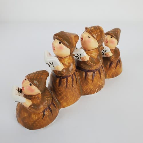 Vintage Department Dept. 56 Monks-A-Caroling Figurine 1980's Snow Village 50407 - Thumbnail 6