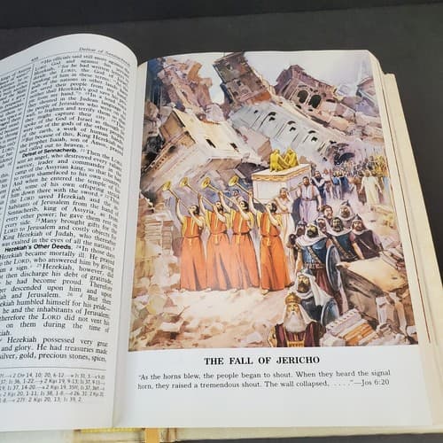 Vtg St Joseph Edition Illustrated Fine Art Bible New American Bible White Padded - Thumbnail 7