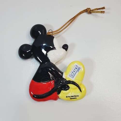 Vtg Walt Disney Company Schmid Sitting Mickey Mouse Porcelain Ceramic Ornament - Thumbnail 2