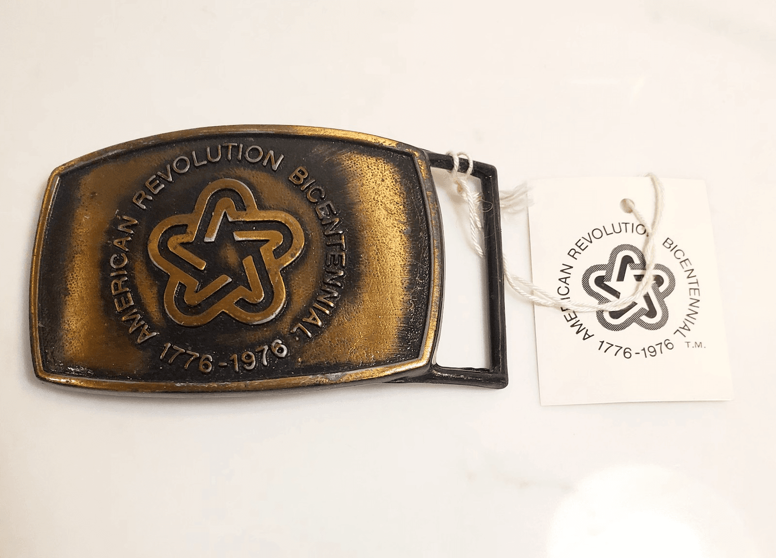 Vintage 1976 American Revolution Bicentennial Belt Buckle Perfect Lee Co. NY - Thumbnail 2