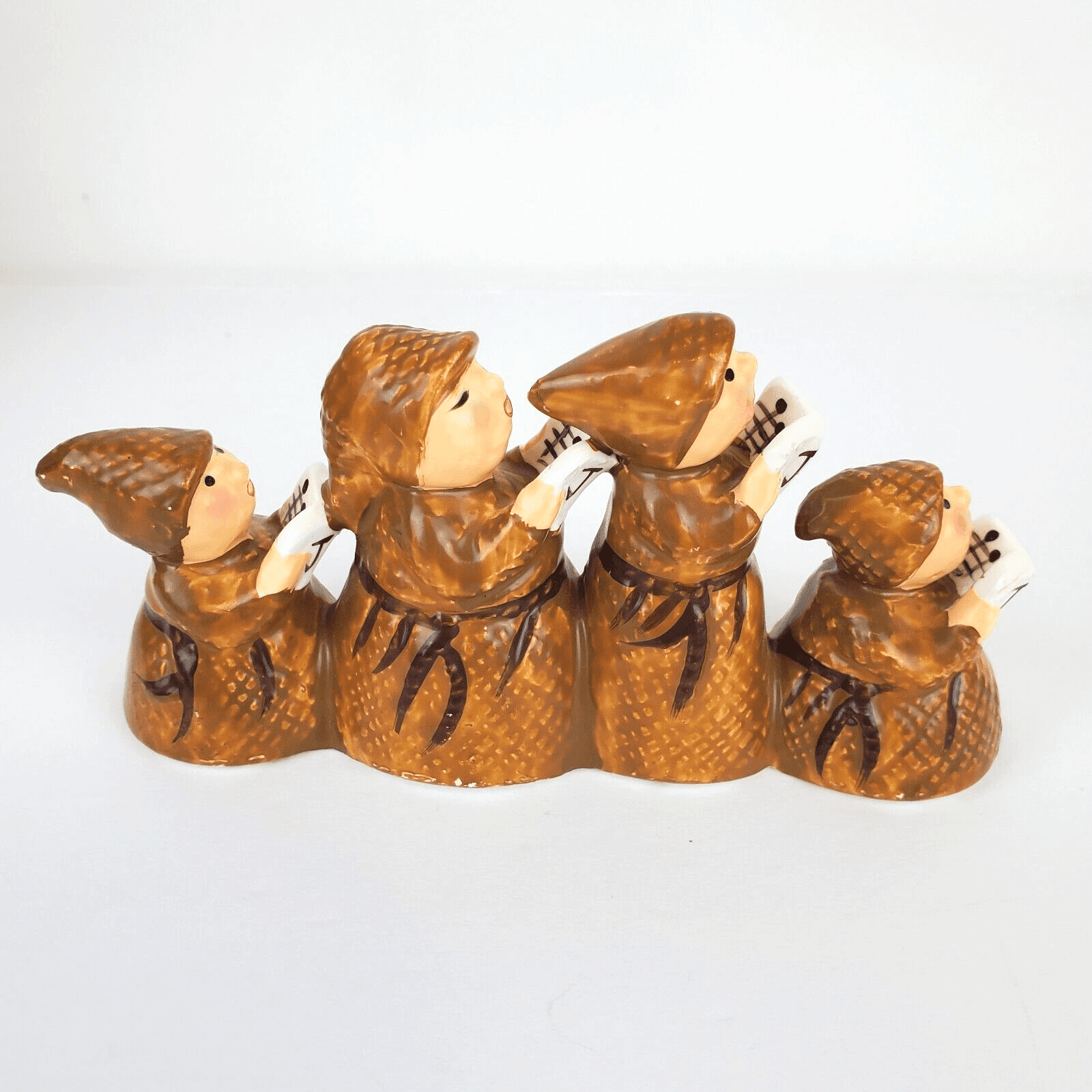 Vintage Department Dept. 56 Monks-A-Caroling Figurine 1980's Snow Village 50407 - Thumbnail 3