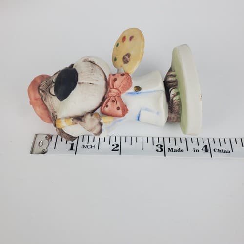 Vintage Lefton China Hand Painted French Painter Puppy Dog Figurine Beret - Thumbnail 6