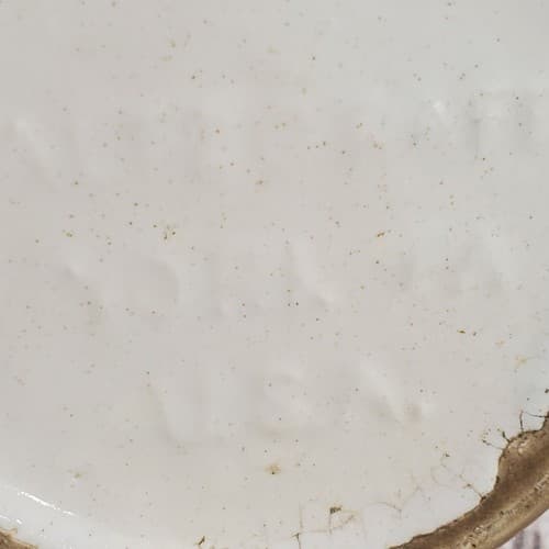 Vintage Pfaltzgraff Early Factory Stoneware Jug Pitcher White w/ Brown Specks - Thumbnail 7