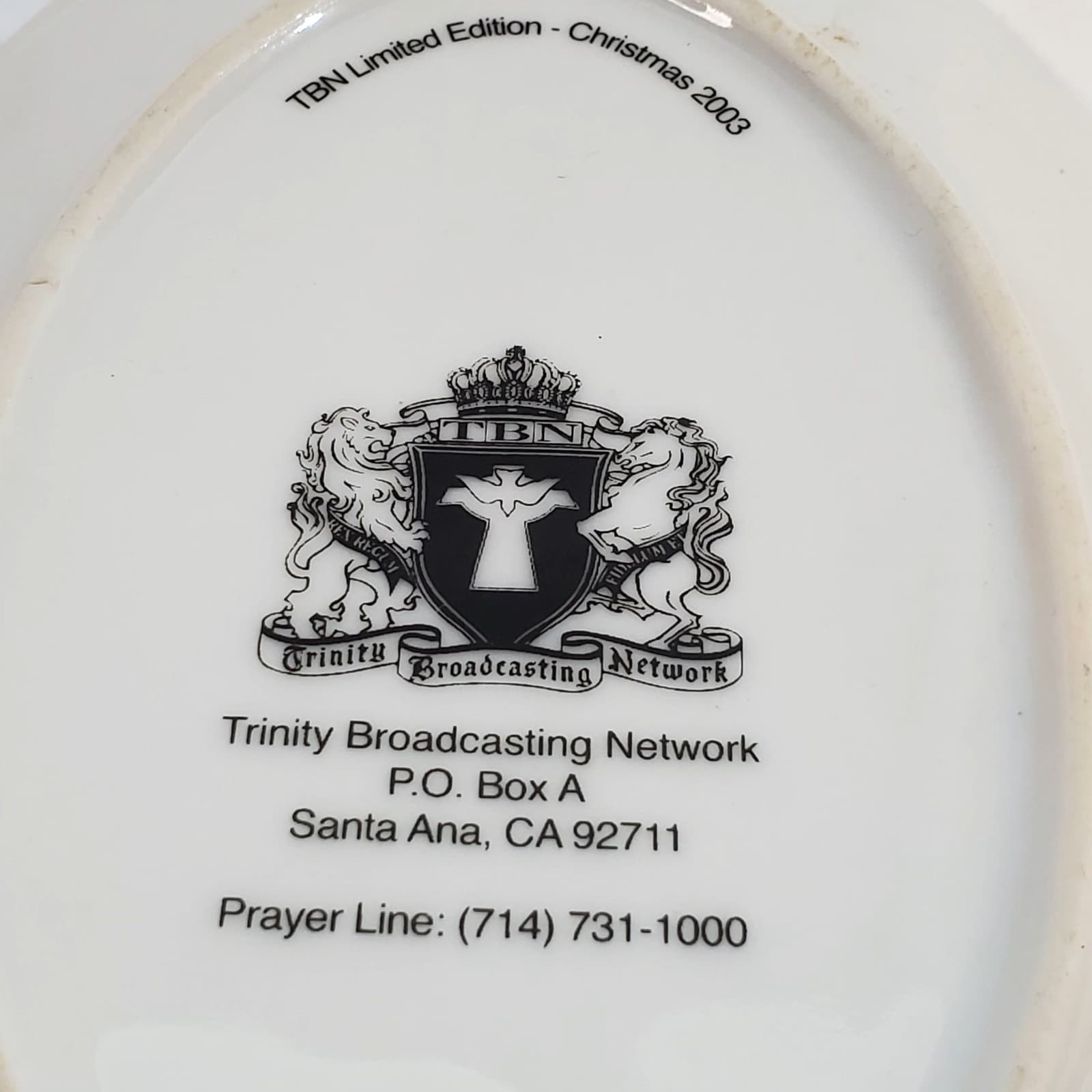 Trinity Broadcasting Network Limited Edition Christmas 2003 Mother Child Plate - Thumbnail 4
