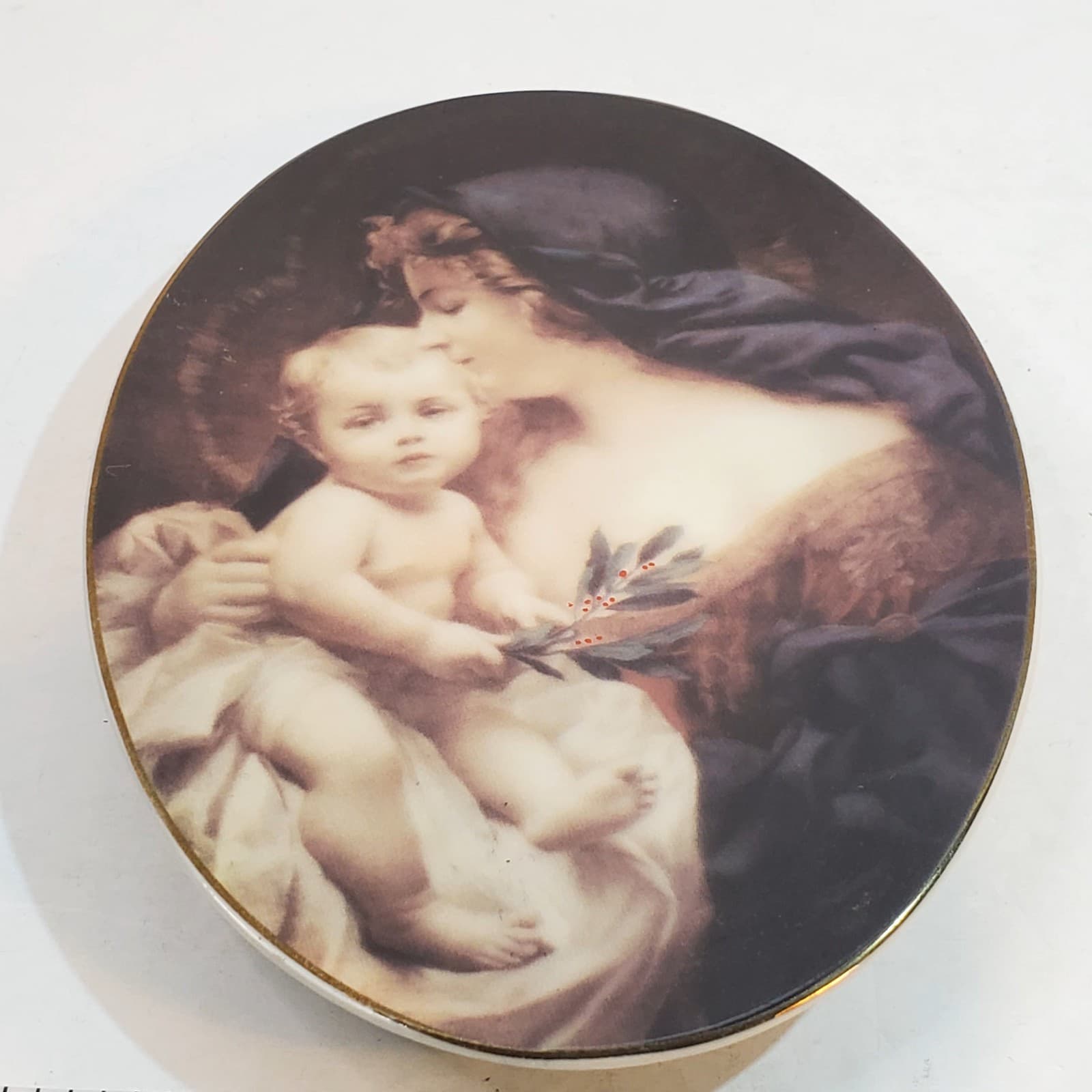 Trinity Broadcasting Network Limited Edition Christmas 2003 Mother Child Plate - Thumbnail 2