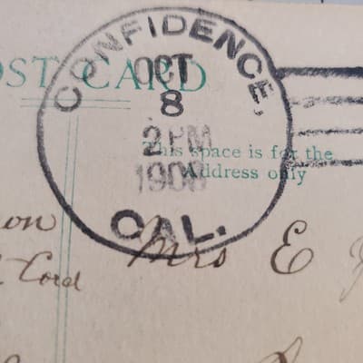 Vtg Postcard Artesian Well Tulare California Valley Line 1908 PMK Confidence CAL - Thumbnail 4