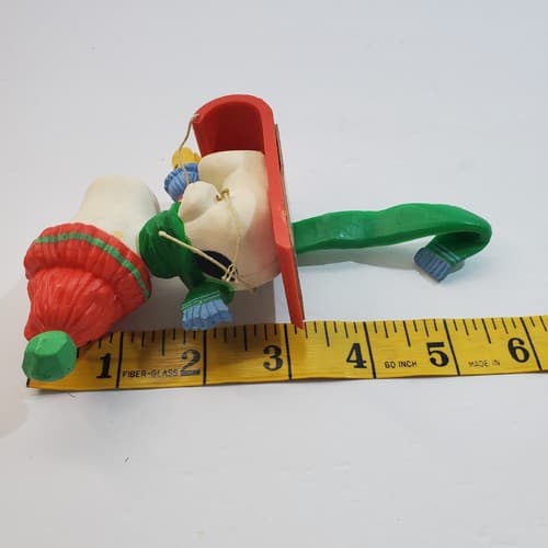 Vintage Hallmark Snoopy & Woodstock Stocking Hanger w/ Box Hong Kong - Thumbnail 7
