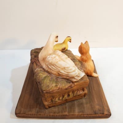 Vintage 1987 Danbury Mint Porcelain Cute Cats GOOSE Sculpture Collection - Thumbnail 3
