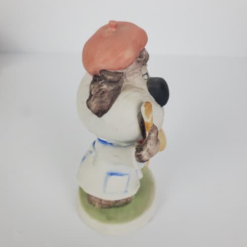 Vintage Lefton China Hand Painted French Painter Puppy Dog Figurine Beret - Thumbnail 4