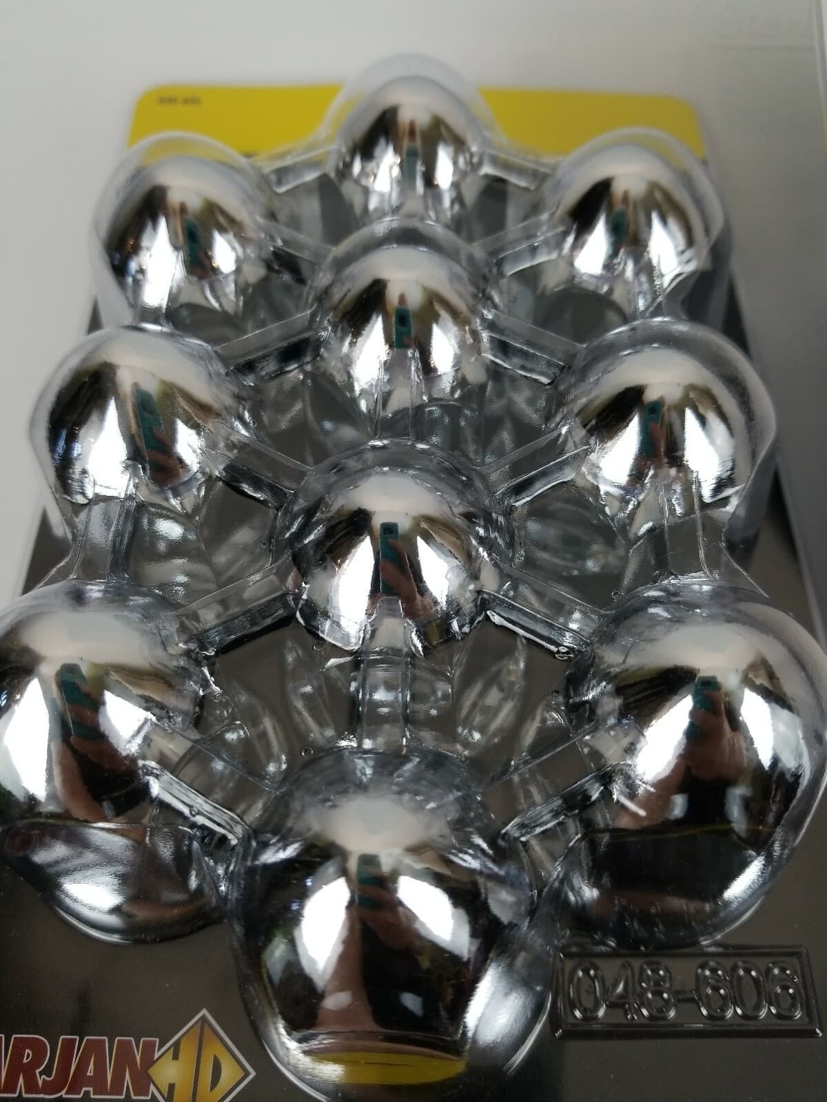 Hex Lug Nut Cover Plastic Chrome Trailer Semi Truck 33mm X 2.5" 048-606 10pk x 2 - Thumbnail 11