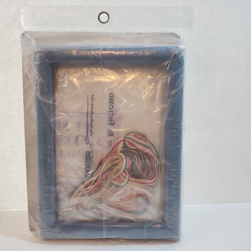 Vtg Gallery Of Stitches Bucilla Stamped Cross Stitch Give Me Chocolate 33348 5x7 - Thumbnail 7