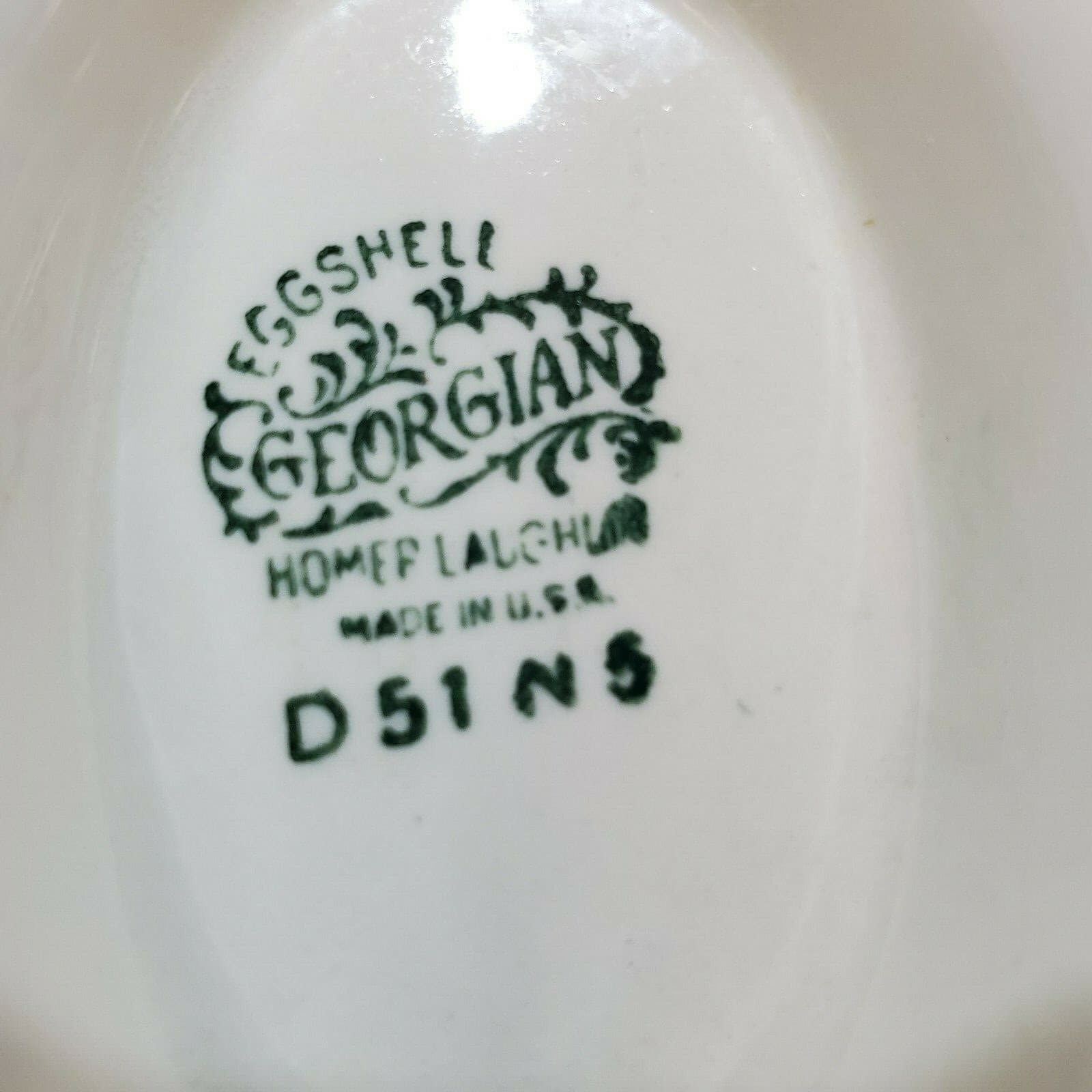 Homer Laughlin Eggshell Georgian Floral Gravy Boat detached Underplate D51N5 - Thumbnail 10