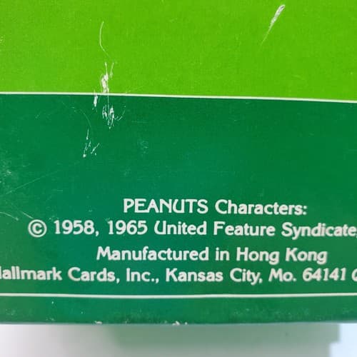 Vintage Hallmark Snoopy & Woodstock Stocking Hanger w/ Box Hong Kong - Thumbnail 3