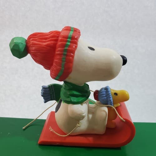Vintage Hallmark Snoopy & Woodstock Stocking Hanger w/ Box Hong Kong - Thumbnail 6
