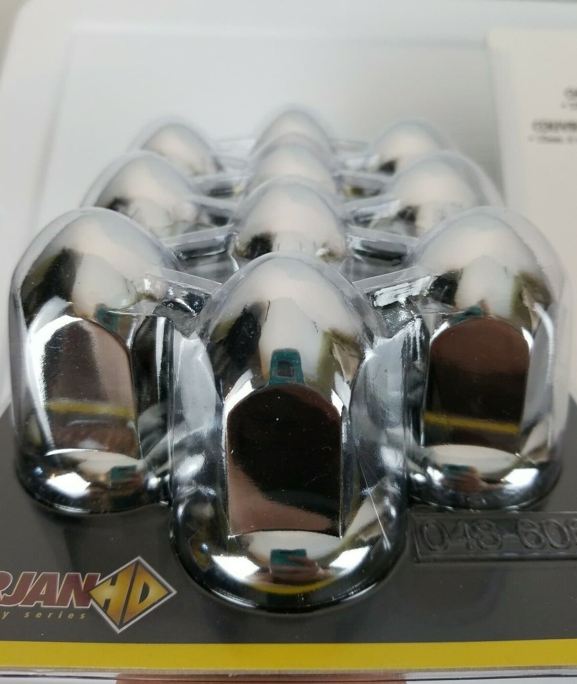 Hex Lug Nut Cover Plastic Chrome Trailer Semi Truck 33mm X 2.5" 048-606 10pk x 2 - Thumbnail 10
