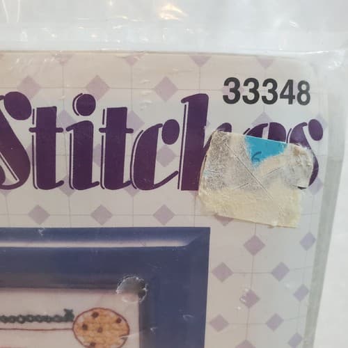 Vtg Gallery Of Stitches Bucilla Stamped Cross Stitch Give Me Chocolate 33348 5x7 - Thumbnail 3