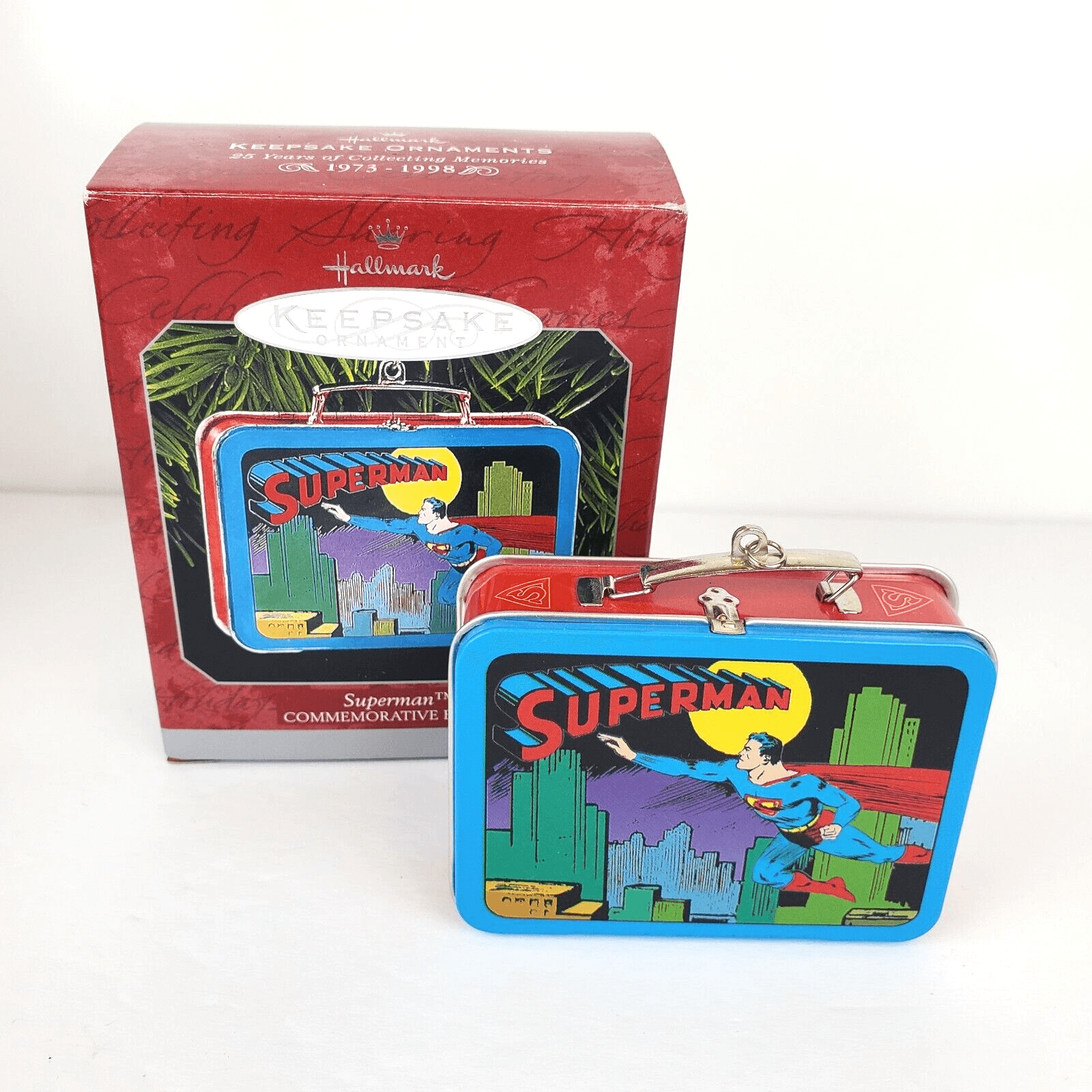 Hallmark Keepsake 1998 Superman Commemorative Edition Lunchbox Xmas Ornament