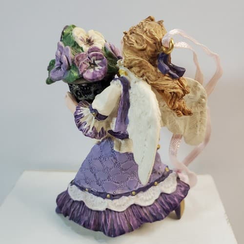 Vintage 1996 Hallmark Keepsake Ornament The Language Of Flowers Pansy Angel - Thumbnail 4