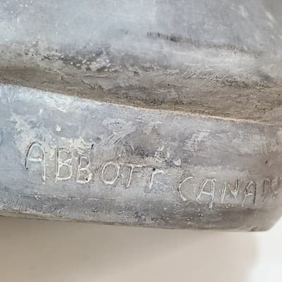 Vtg Abbott Canada Gray Inuit Hunter w/ Fish Figure Arctic Native Art Sculpture - Thumbnail 7