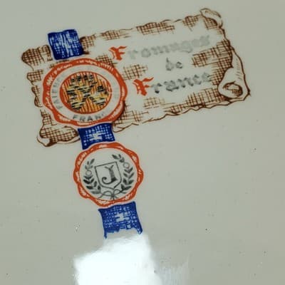 Vintage St. Amand Cheese Plate Fromages De France Societe Roquefort 7 inch - Thumbnail 5