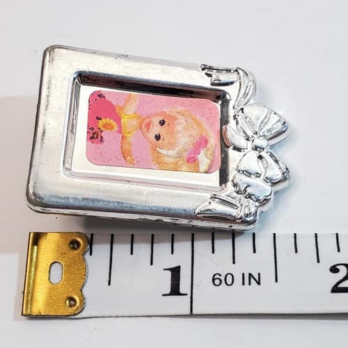 Vtg 90's Barbie White Pink Silver 11 Piece Kitchenware Frames Glasses Accessory - Thumbnail 9