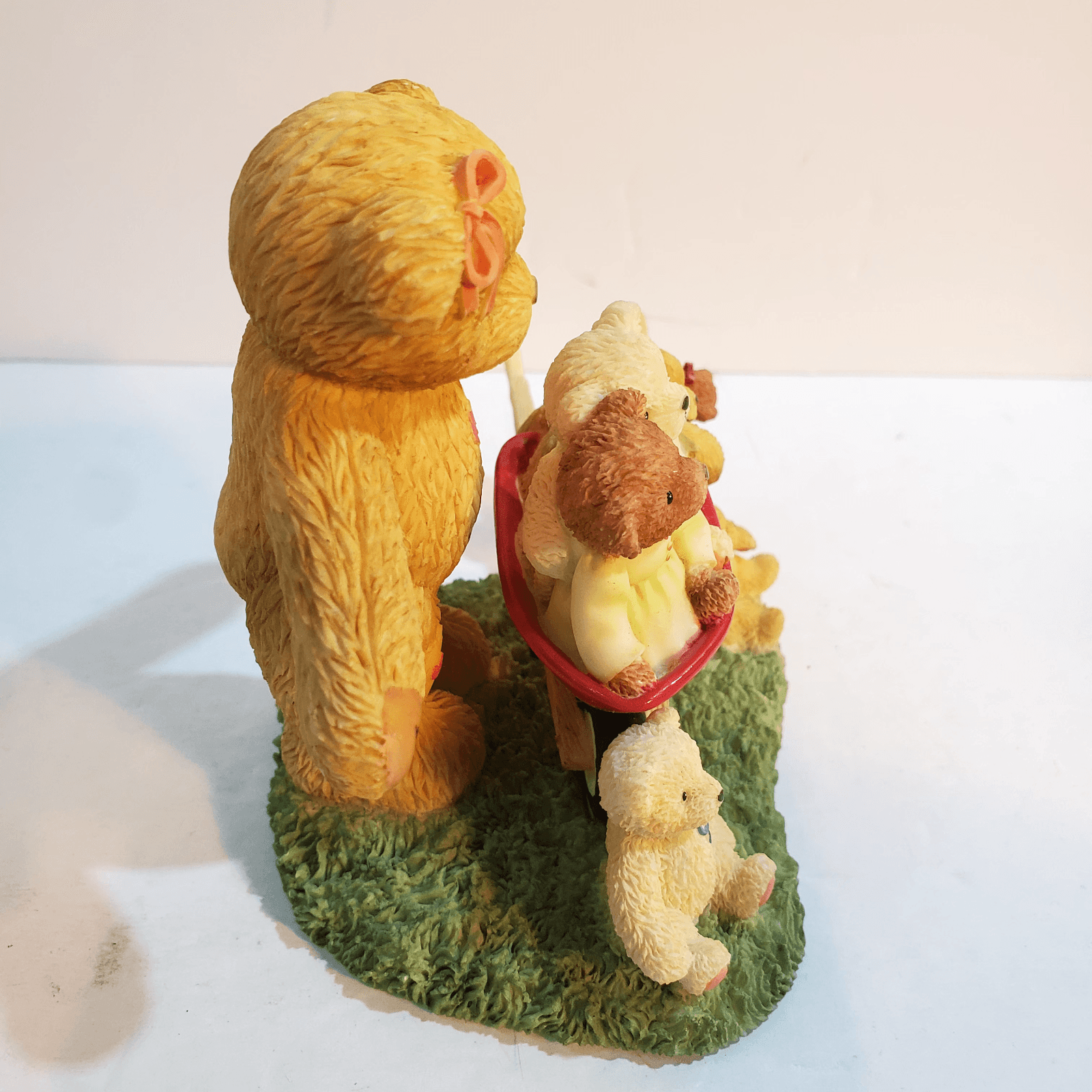 Vtg 2002 Cherished Teddies Ellie Friends Lift You Up Radio Flyer Wagon Figurine - Thumbnail 2