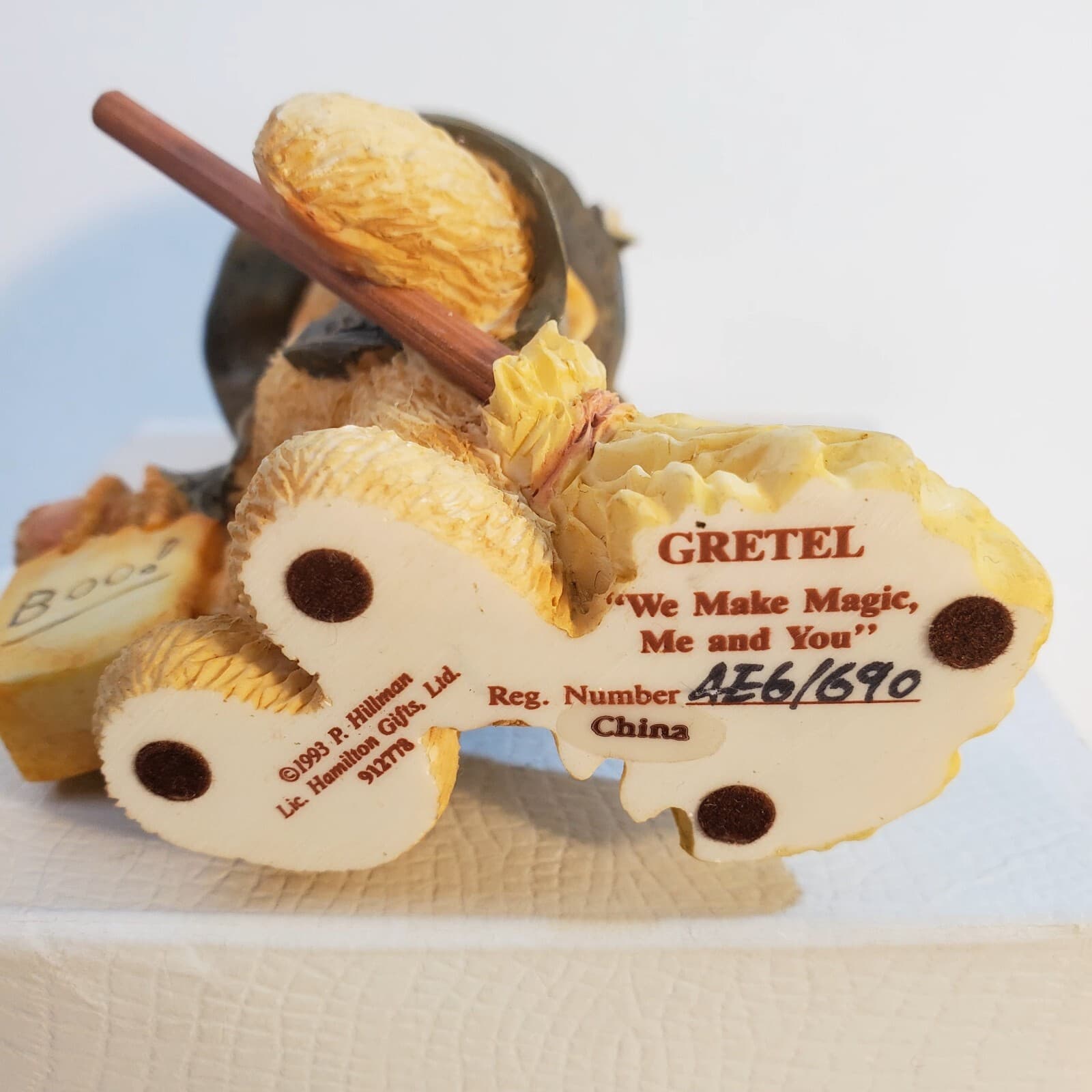 Vintage 1993 Cherished Teddies Gretel We Make Magic Me And You Figurine - Thumbnail 6