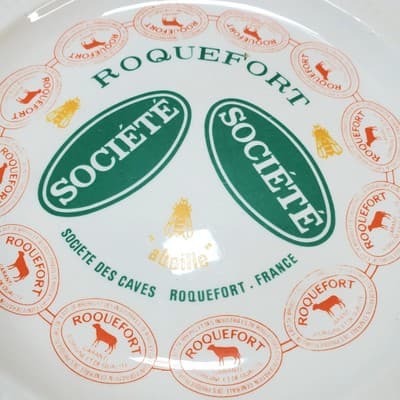 Vintage St. Amand Cheese Plate Fromages De France Societe Roquefort 7 inch - Thumbnail 3