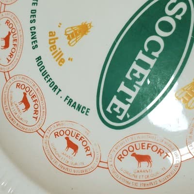 Vintage St. Amand Cheese Plate Fromages De France Societe Roquefort 7 inch - Thumbnail 7