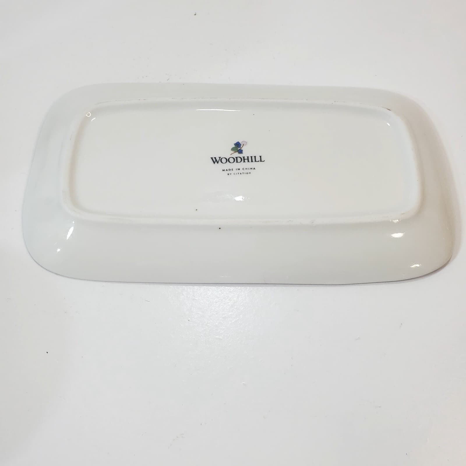 Woodhill by Citation Covered Butter Dish Discontinued Pattern Porcelain Flowers - Thumbnail 6