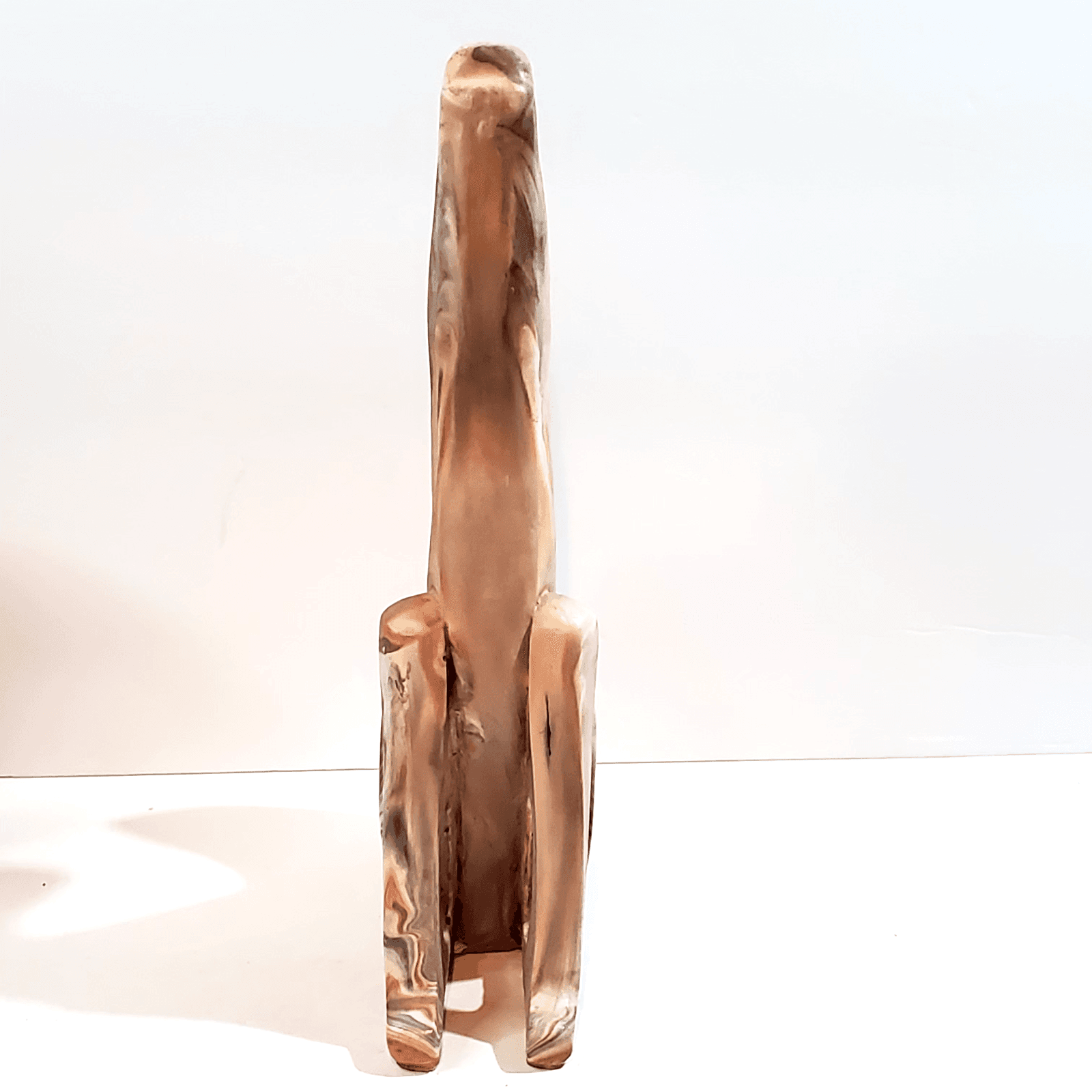 Vintage Howling Wolf Coyote Stone Marble Handcrafted Sculpture Figurine 8.5 Tall - Thumbnail 2