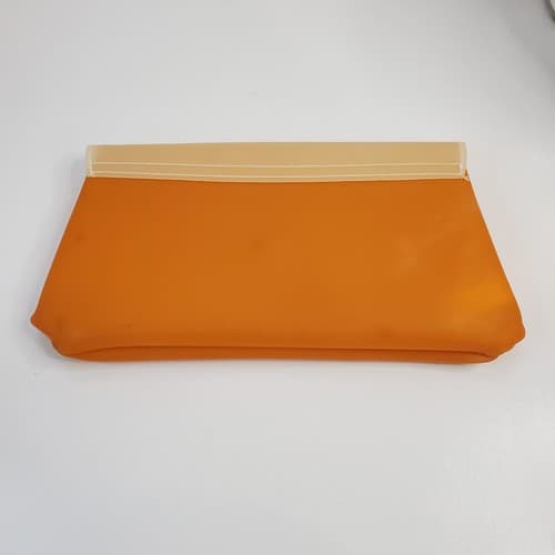 Avon Orange PVC Gel Y2K Style Clutch Purse Make-up Bag - Thumbnail 5