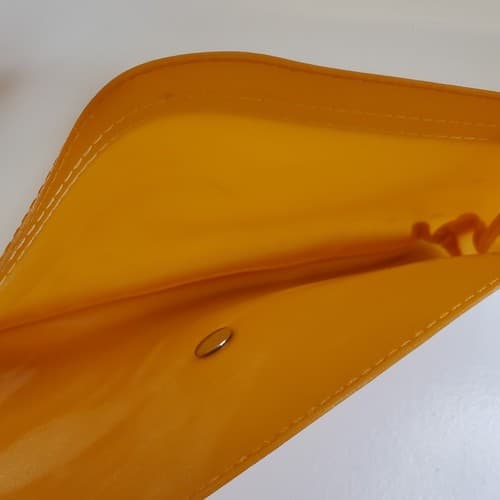Avon Orange PVC Gel Y2K Style Clutch Purse Make-up Bag - Thumbnail 3