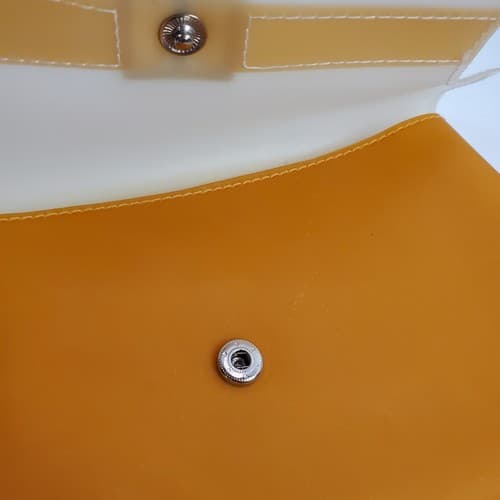 Avon Orange PVC Gel Y2K Style Clutch Purse Make-up Bag - Thumbnail 4