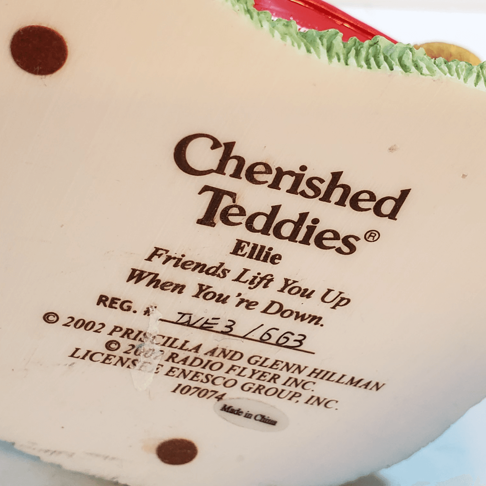 Vtg 2002 Cherished Teddies Ellie Friends Lift You Up Radio Flyer Wagon Figurine - Thumbnail 7