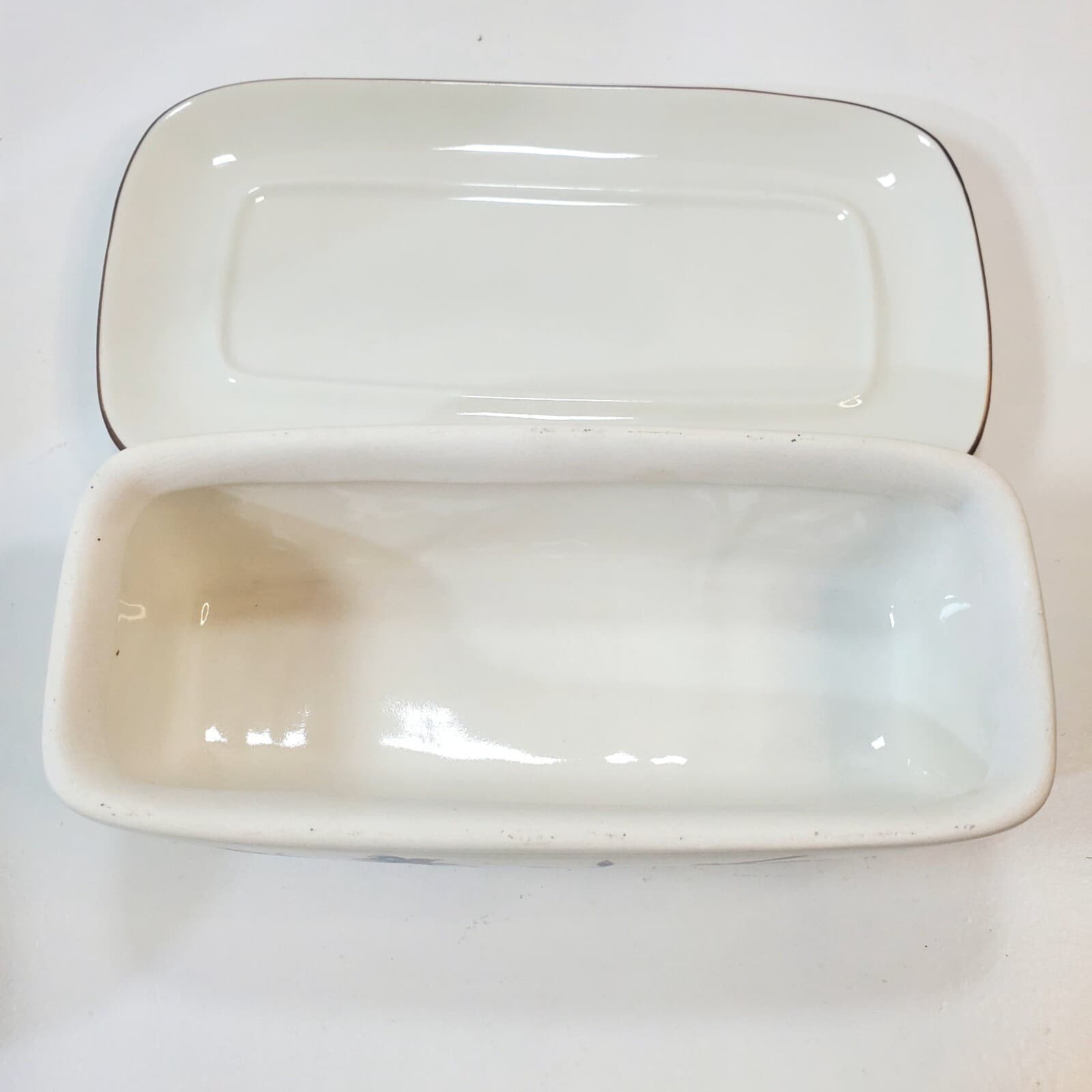 Woodhill by Citation Covered Butter Dish Discontinued Pattern Porcelain Flowers - Thumbnail 4