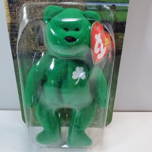 McDonalds TY Erin the bear teanie beanie baby With 2 Tag Errors 1993 OAKBROOK - Thumbnail 2