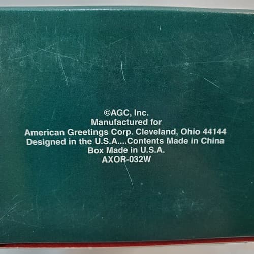 Vtg American Greetings Sowing Christmas Wishes Mouse Ornament w/Box Gardening - Thumbnail 4