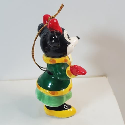 Vtg Walt Disney Production Japan Singing Minnie Mouse Christmas Ornament 3" Tall - Thumbnail 4